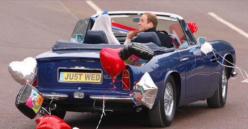 Duke and Duchess of Cambridge Married Drive Off