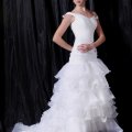 Ivory Off -The Shoulder V-Neck Bridal Dress